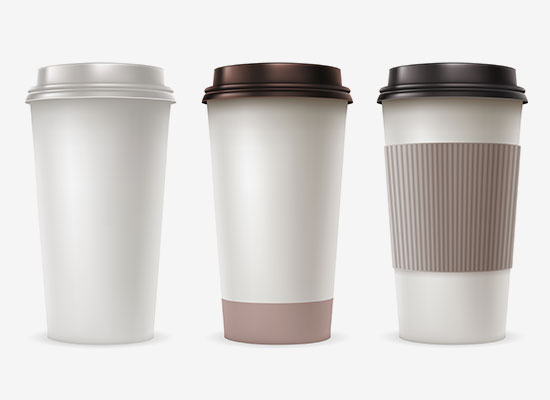 Hot coffee in to-go cups from a micro-market